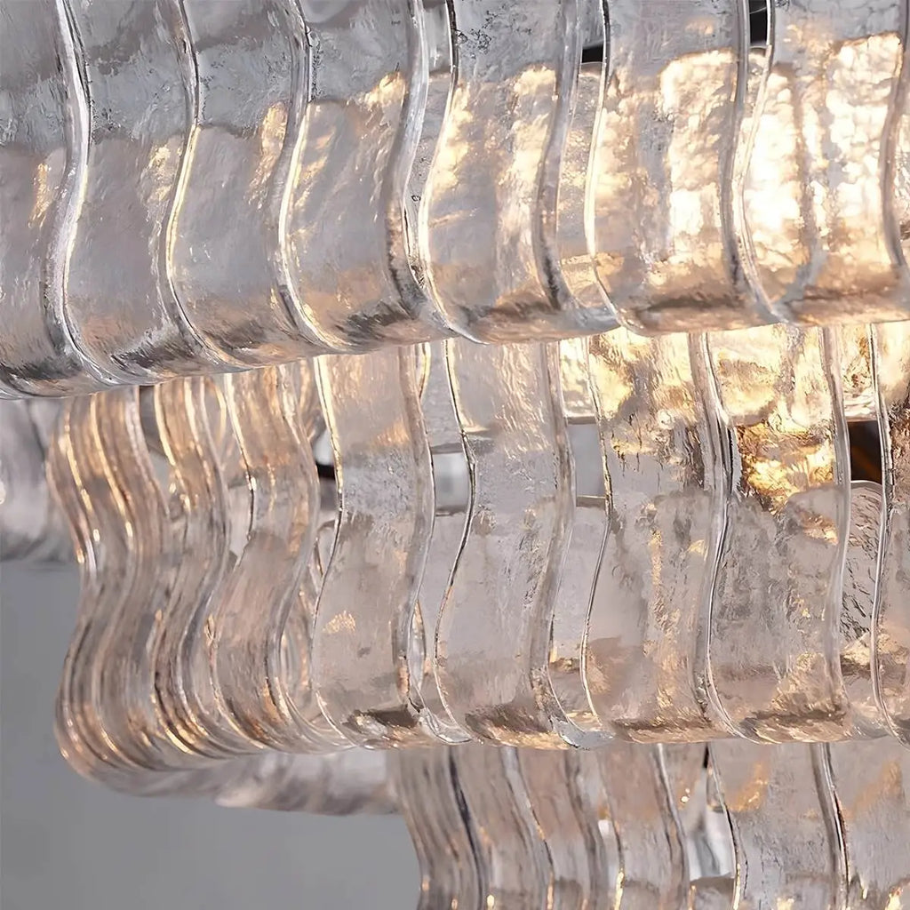 Luxuriöser mehrschichtiger Murano-Glaskronleuchter in Ringform | Desfino