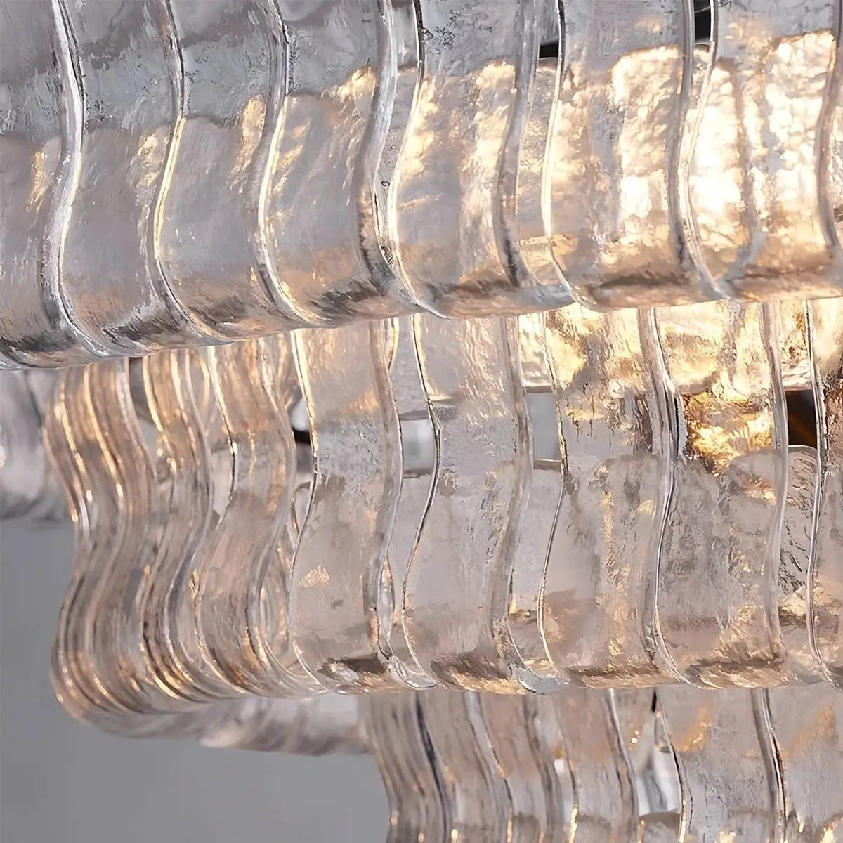 Luxuriöser mehrschichtiger Murano-Glaskronleuchter in Ringform | Desfino