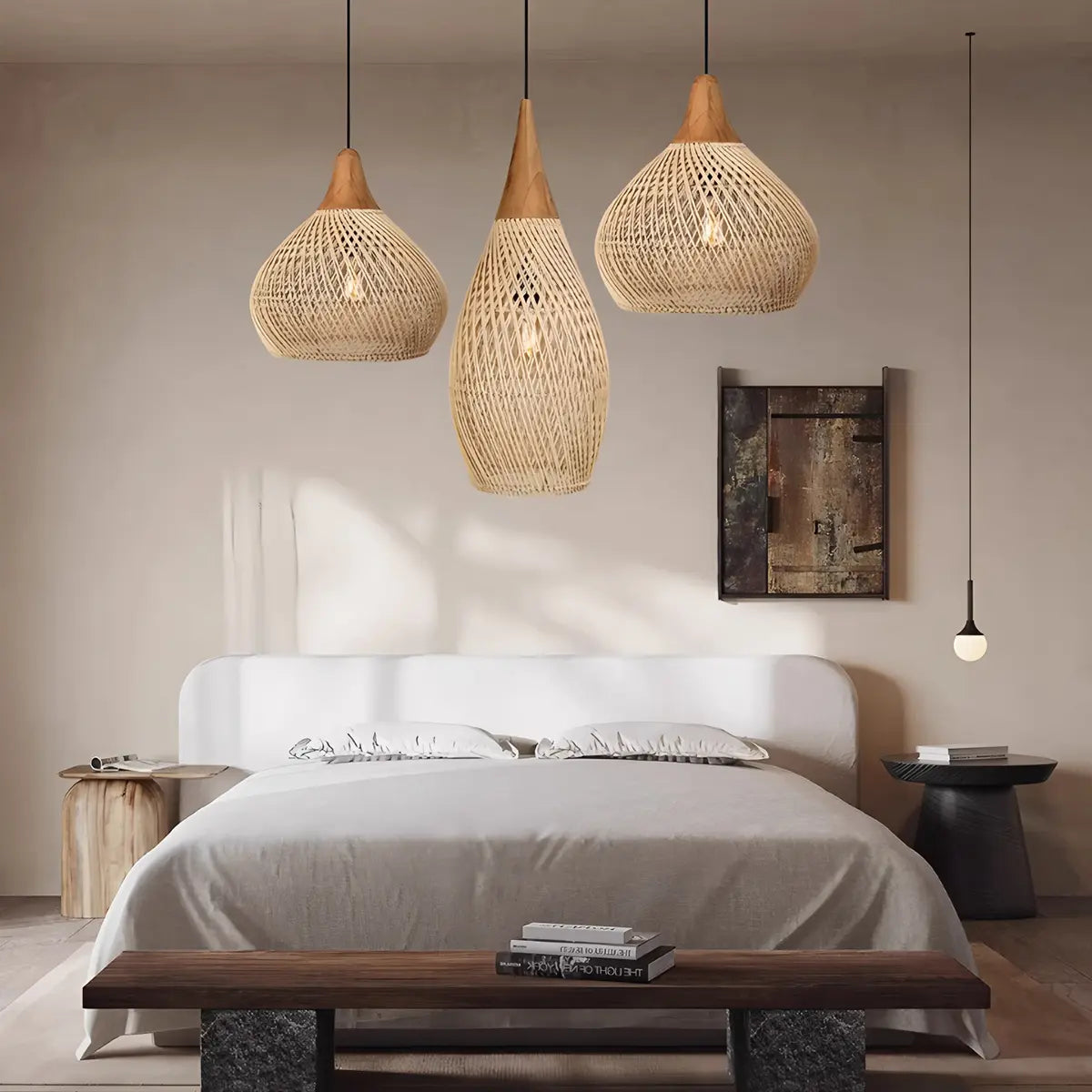 Pendelleuchte im Rattanstil für das Esszimmer | Desfino