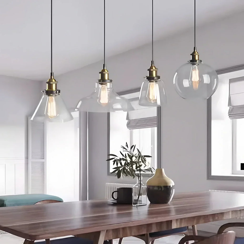 Mabel Glass Pendant Light for Kitchen Island | Desfino