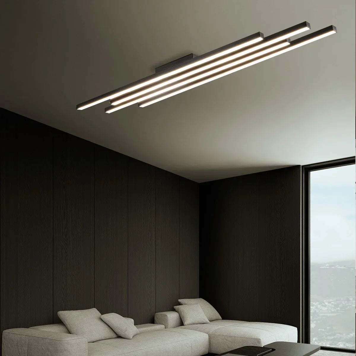 Lineare LED-Pendelleuchte mit mehreren Stäben | Desfino