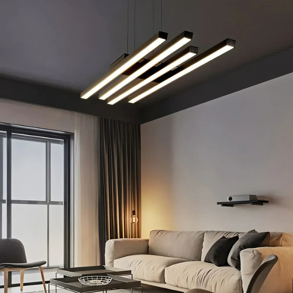 Lineare LED-Pendelleuchte mit mehreren Stäben | Desfino