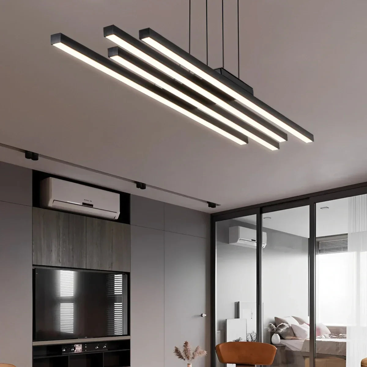 Lineare LED-Pendelleuchte mit mehreren Stäben | Desfino