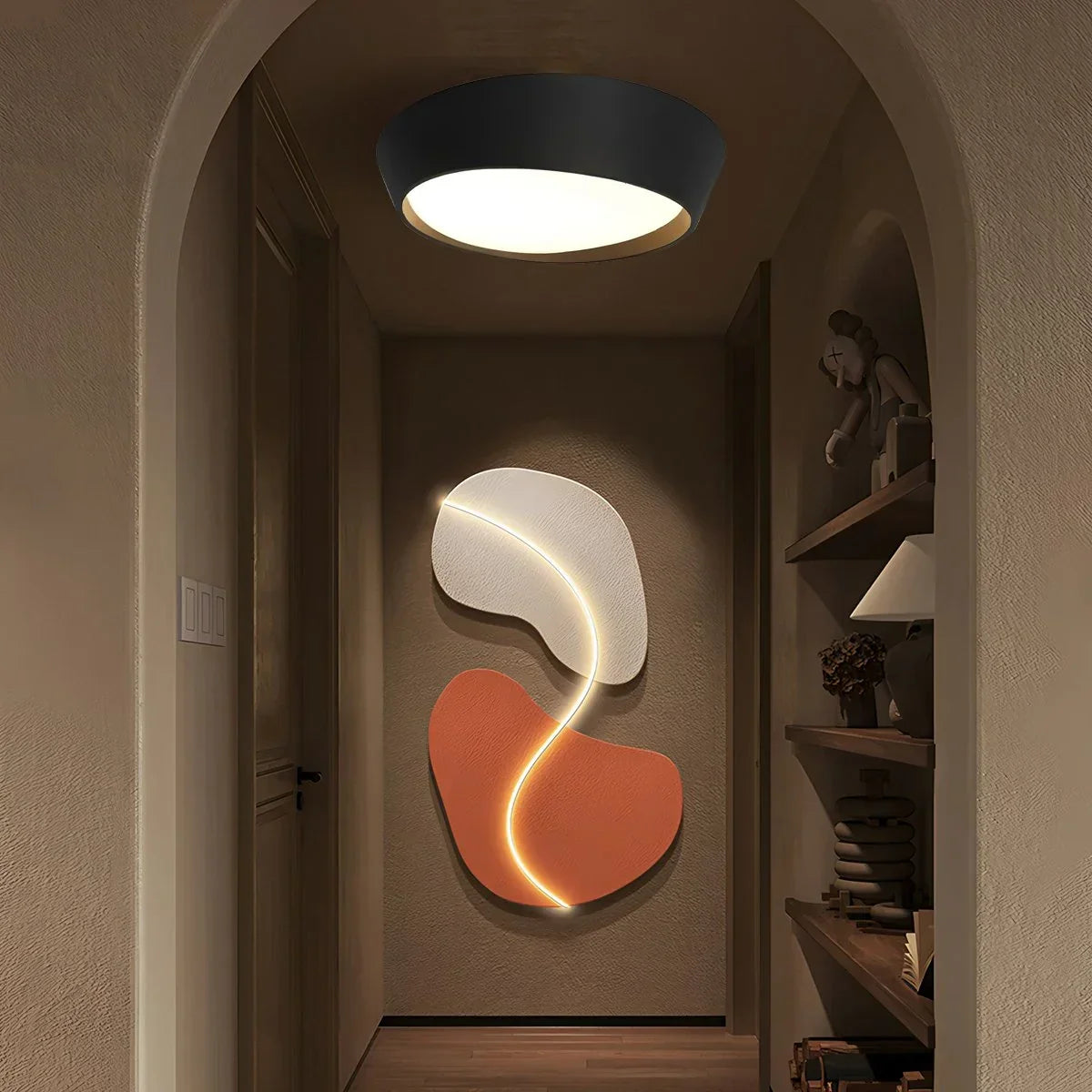 Modern Round Acrylic Ceiling Light for Bedroom | Desfino