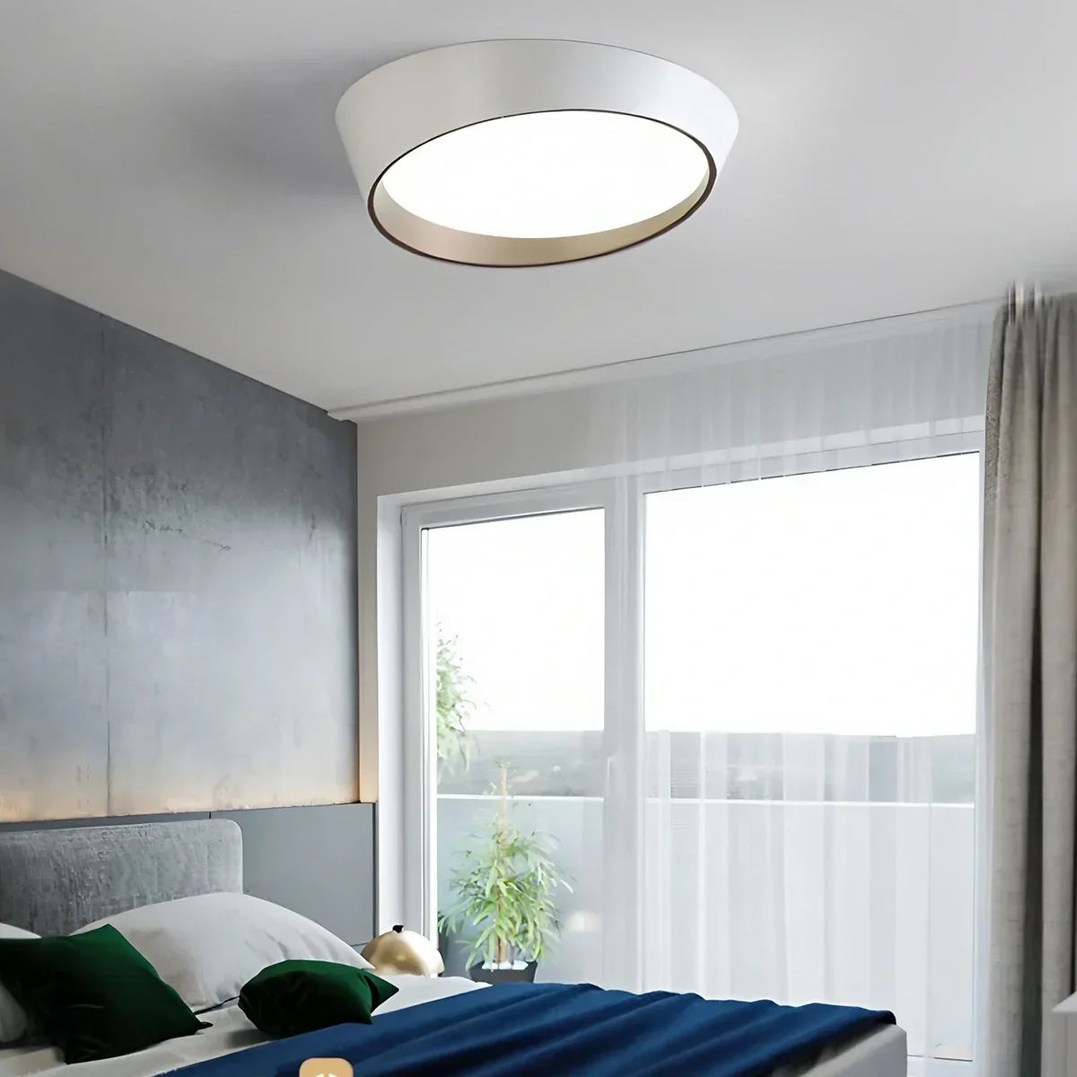 Modern Round Acrylic Ceiling Light for Bedroom | Desfino