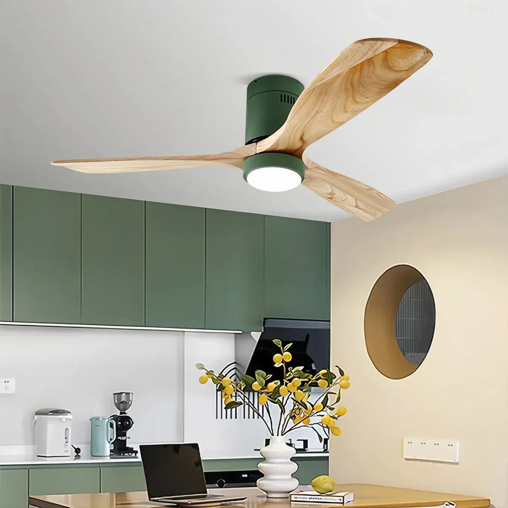Mid-century Modern Hugger Ceiling Fan Lamp | Desfino