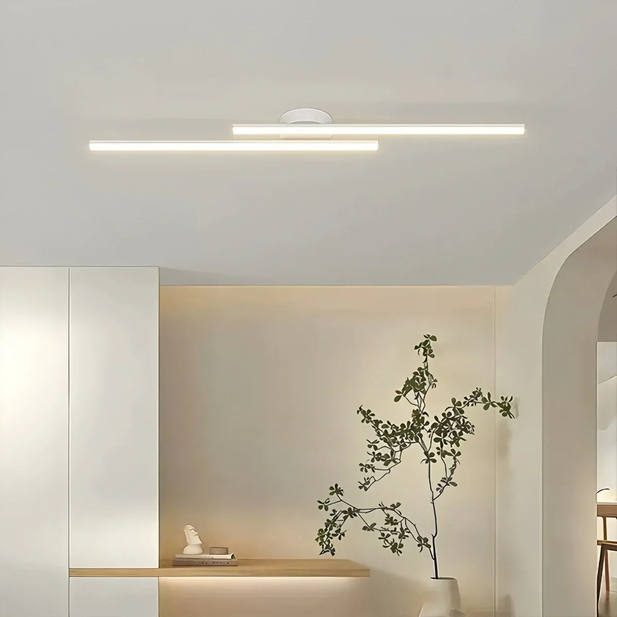 Dimmbare lineare Deckenleuchte im minimalistischen Stil | Desfino
