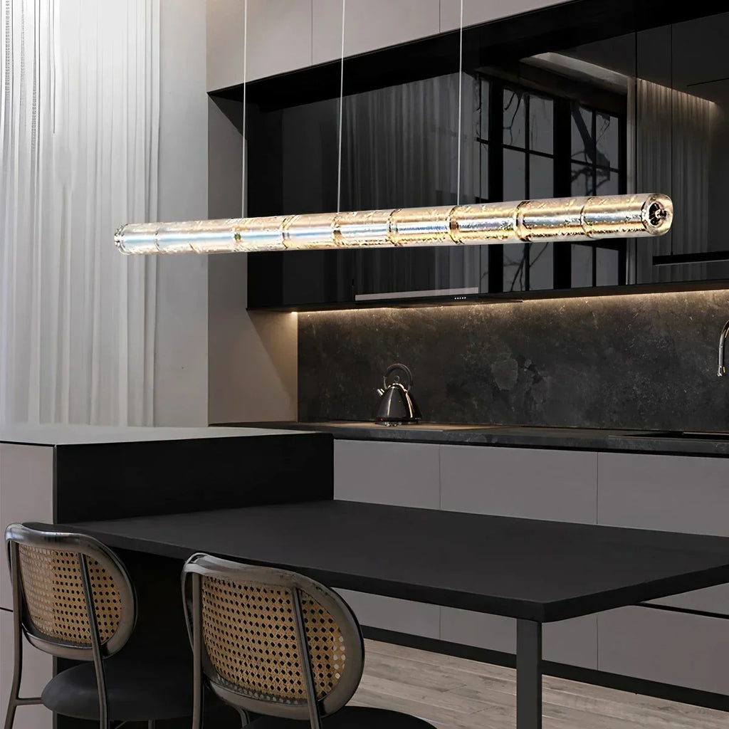 Minimalist Long Glass Pendant Light | Desfino