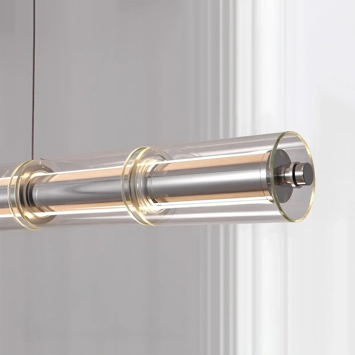 Minimalist Long Glass Pendant Light | Desfino
