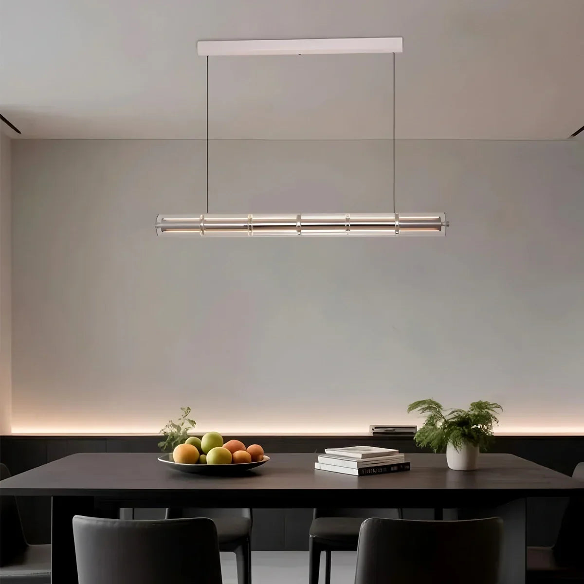 Minimalist Long Glass Pendant Light | Desfino
