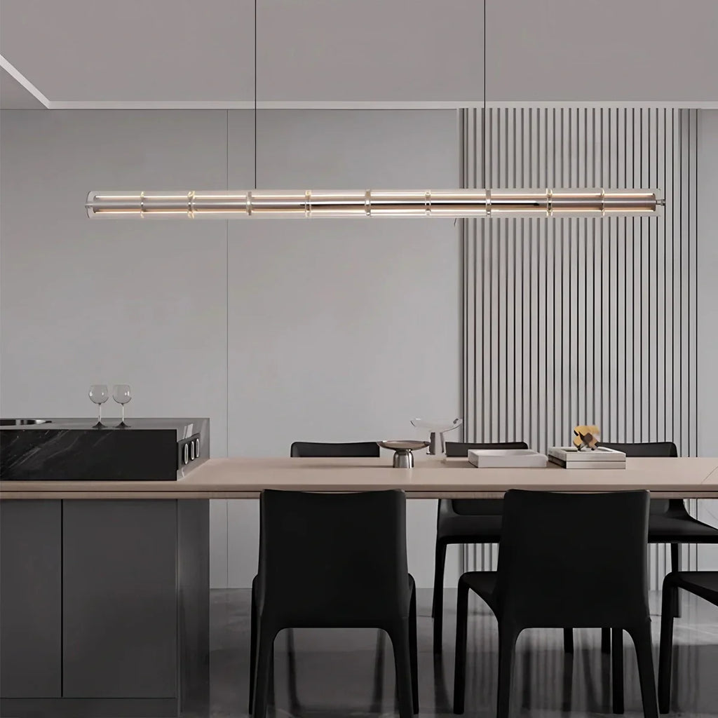 Minimalist Long Glass Pendant Light | Desfino
