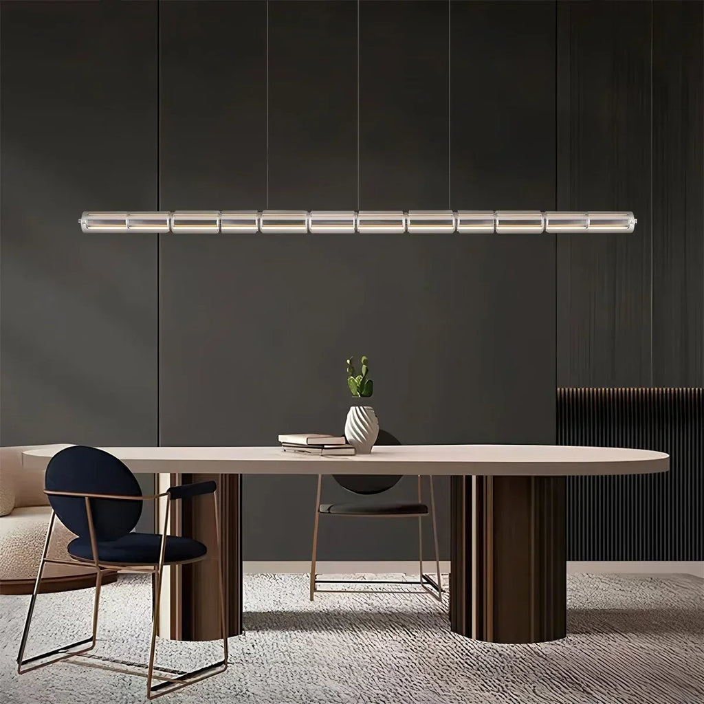 Minimalist Long Glass Pendant Light | Desfino