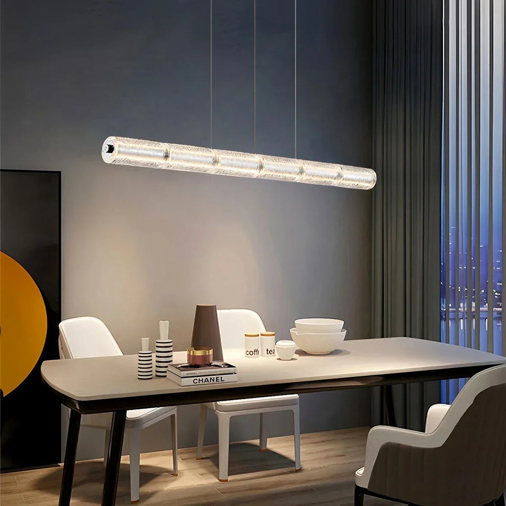 Minimalist Long Glass Pendant Light | Desfino