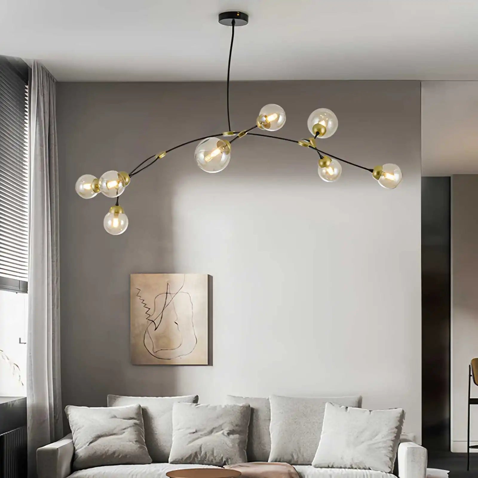 Minimalist Sputnik Globe Glass Chandelier | Desfino