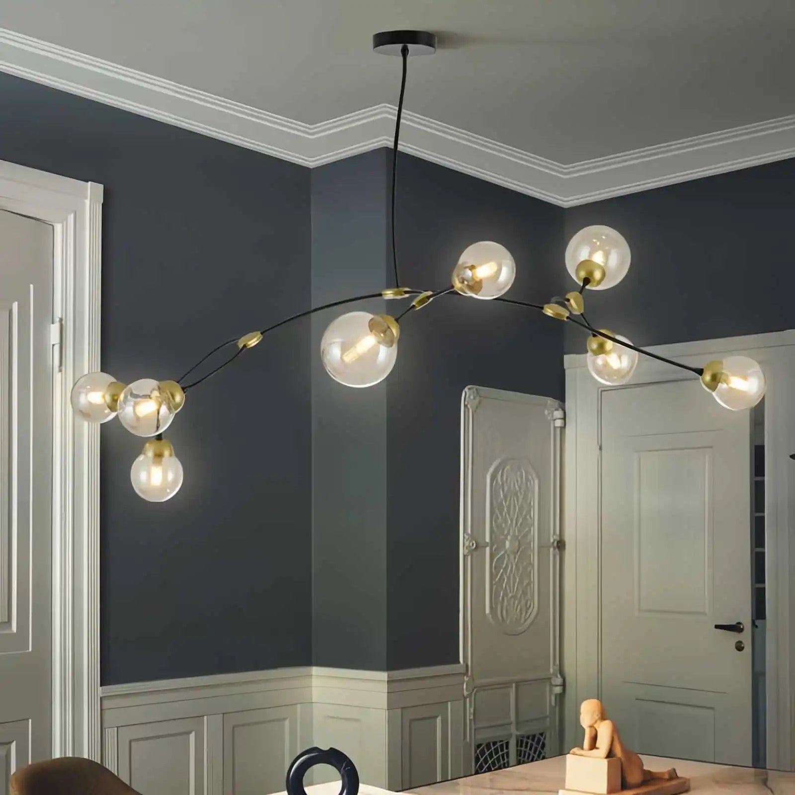 Minimalist Sputnik Globe Glass Chandelier | Desfino