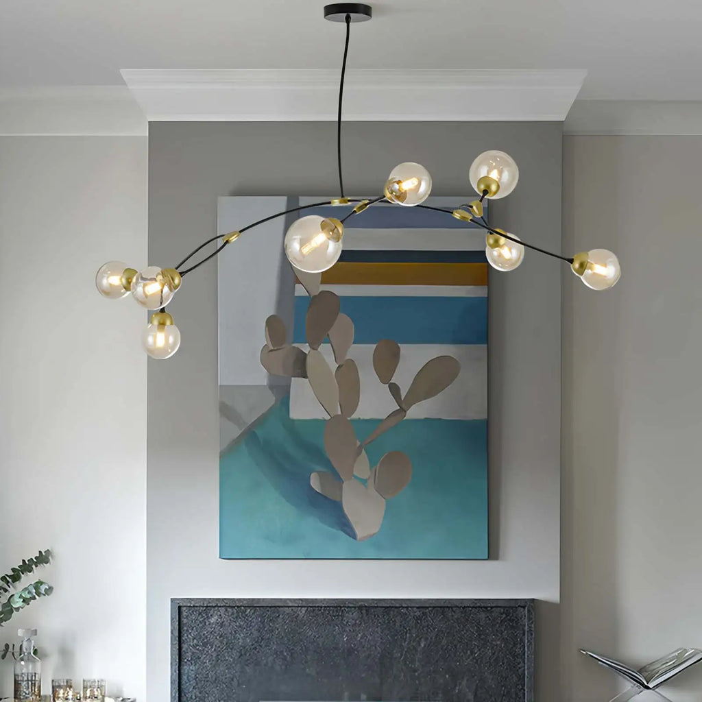 Minimalist Sputnik Globe Glass Chandelier | Desfino