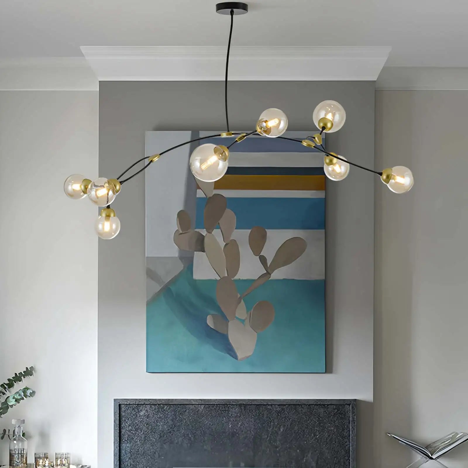 Minimalist Sputnik Globe Glass Chandelier | Desfino