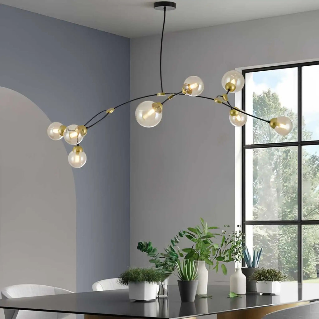 Minimalist Sputnik Globe Glass Chandelier | Desfino