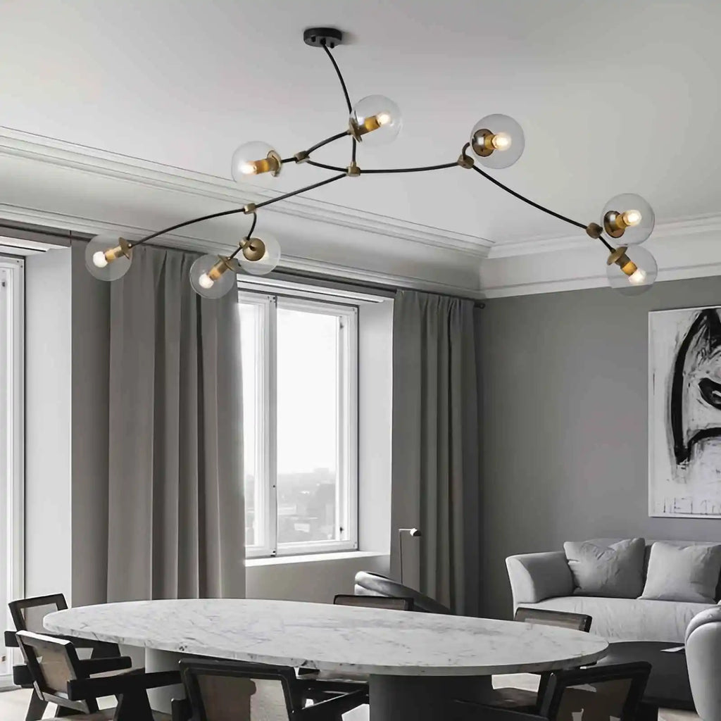 Minimalist Sputnik Globe Glass Chandelier | Desfino