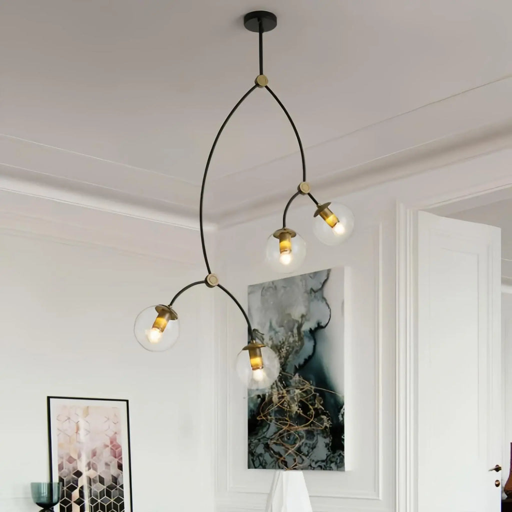 Minimalist Sputnik Globe Glass Chandelier | Desfino