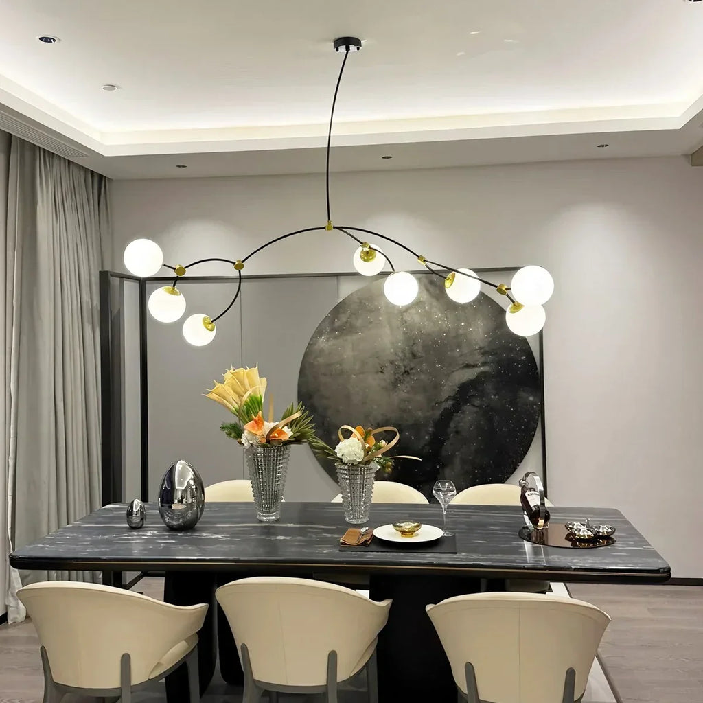 Minimalist Sputnik Globe Glass Chandelier | Desfino