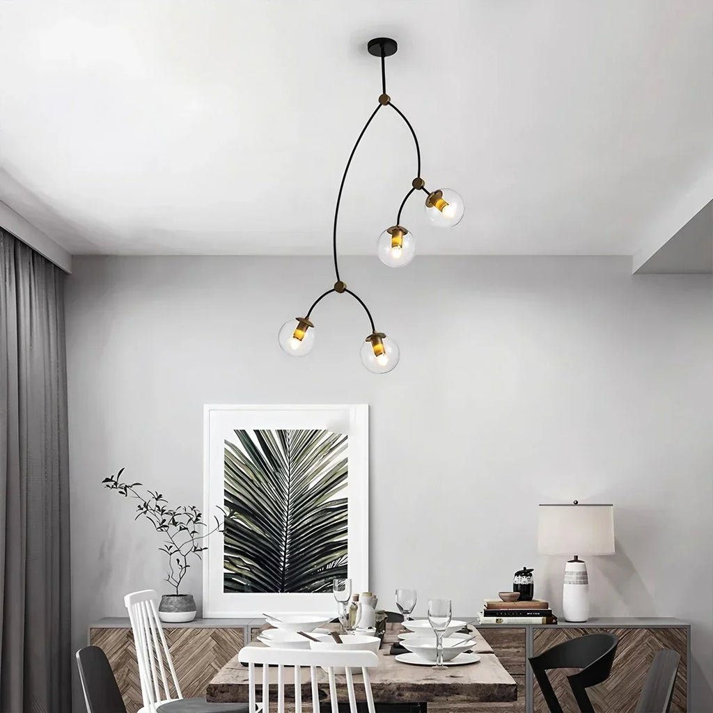 Minimalist Sputnik Globe Glass Chandelier | Desfino