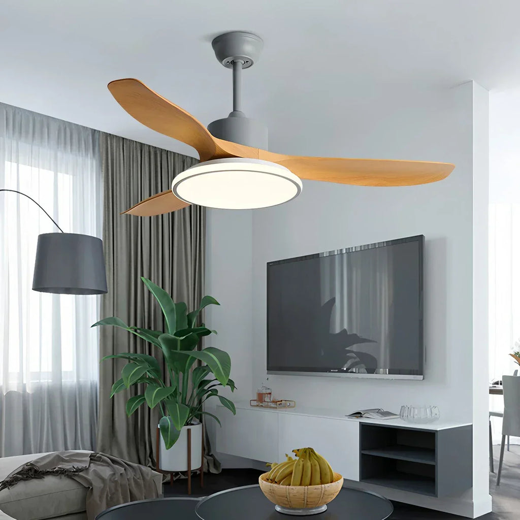 Modern 3 Blade Ceiling Fan with Light | Desfino