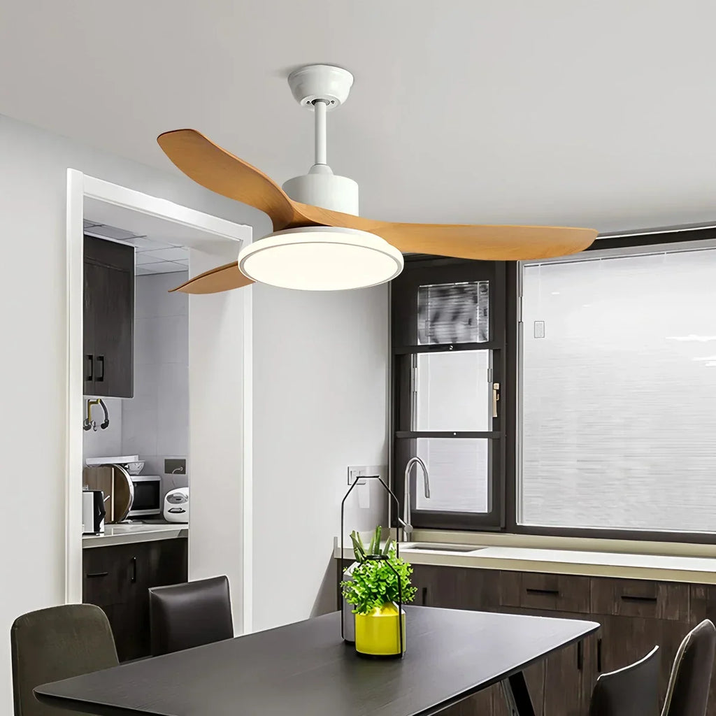 Modern 3 Blade Ceiling Fan with Light | Desfino