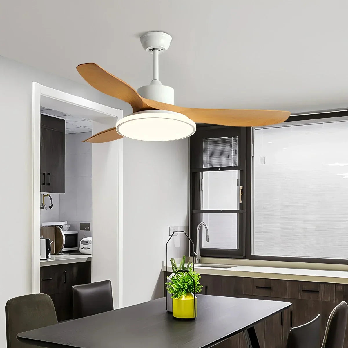 Modern 3 Blade Ceiling Fan with Light | Desfino