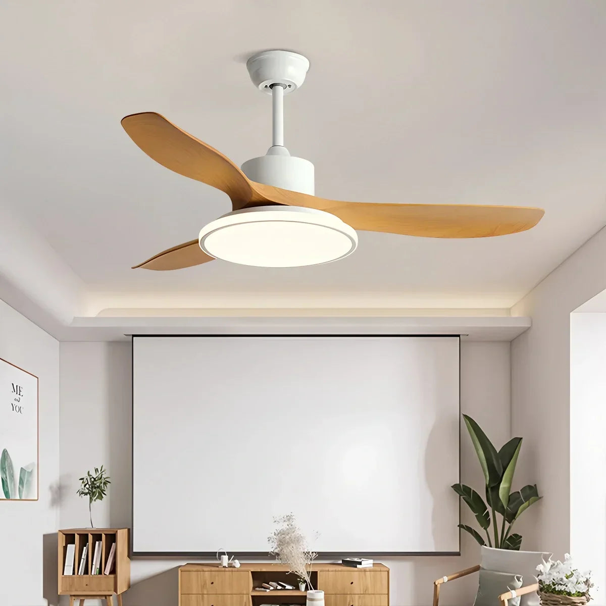 Modern 3 Blade Ceiling Fan with Light | Desfino