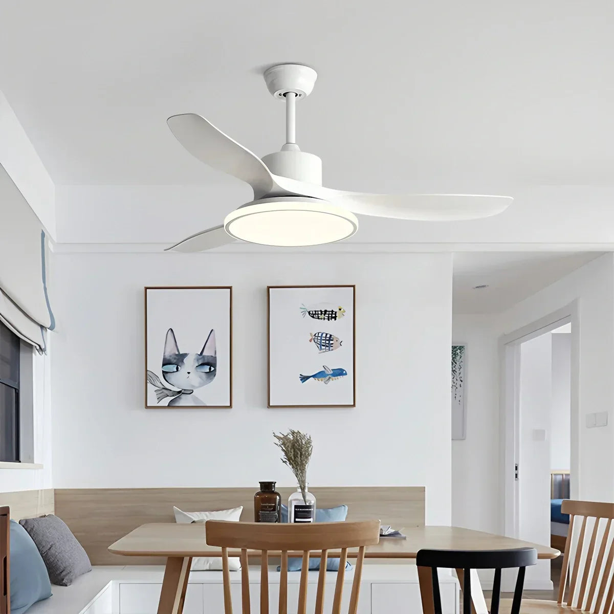 Modern 3 Blade Ceiling Fan with Light | Desfino