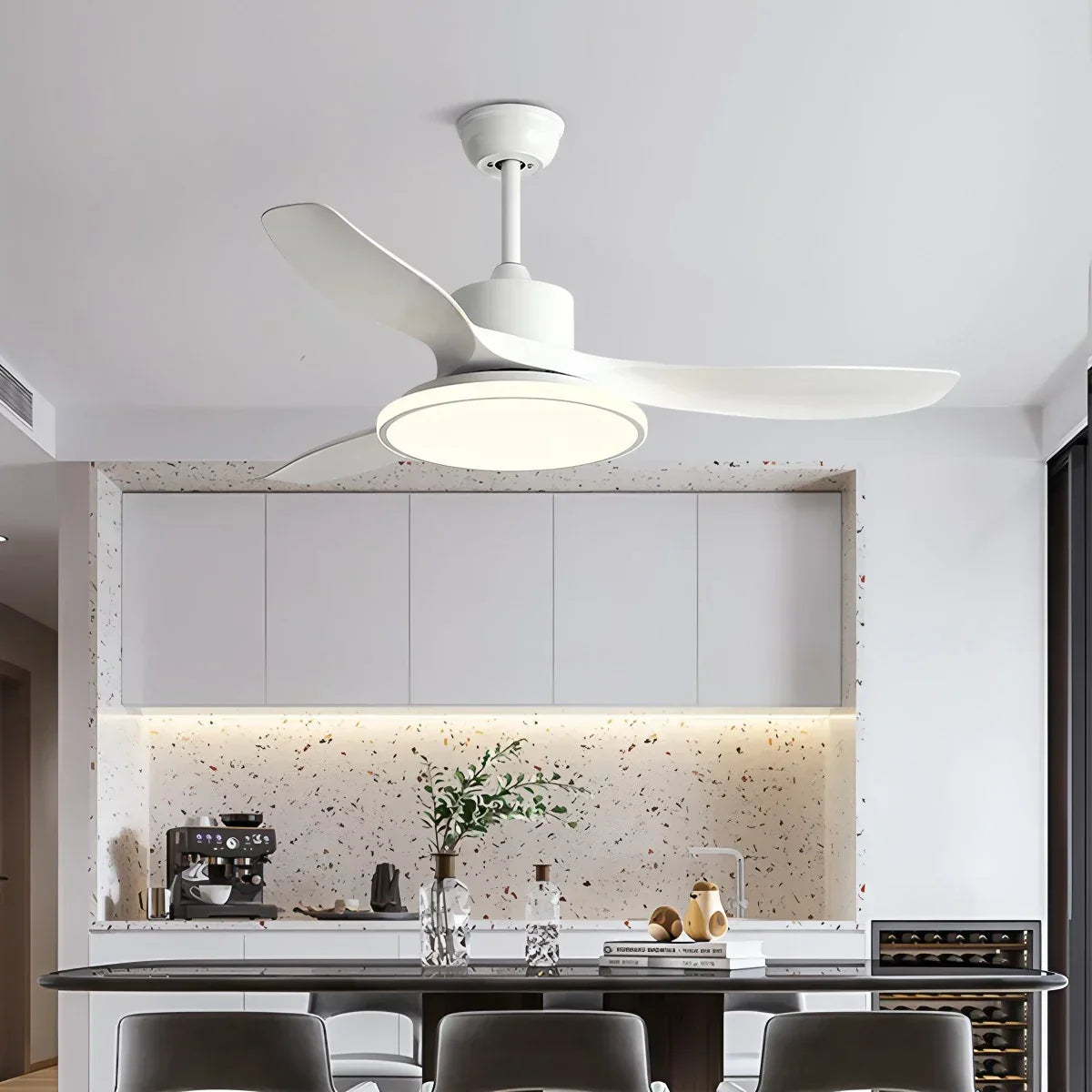 Modern 3 Blade Ceiling Fan with Light | Desfino