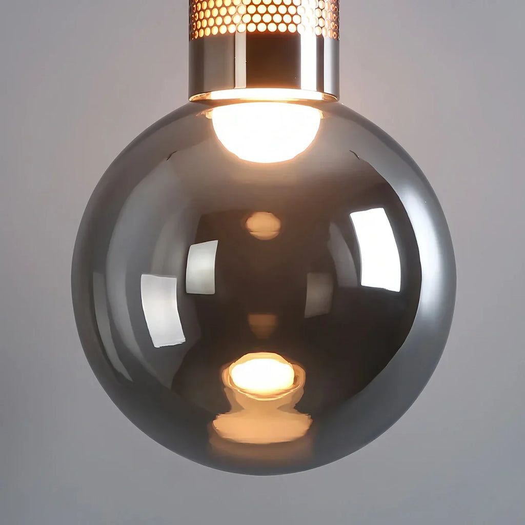 Industrial Glass Pendant Light for Bedroom | Desfino
