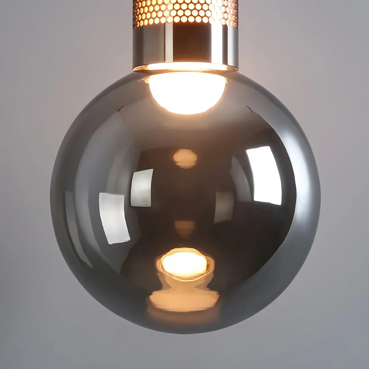 Industrial Glass Pendant Light for Bedroom | Desfino