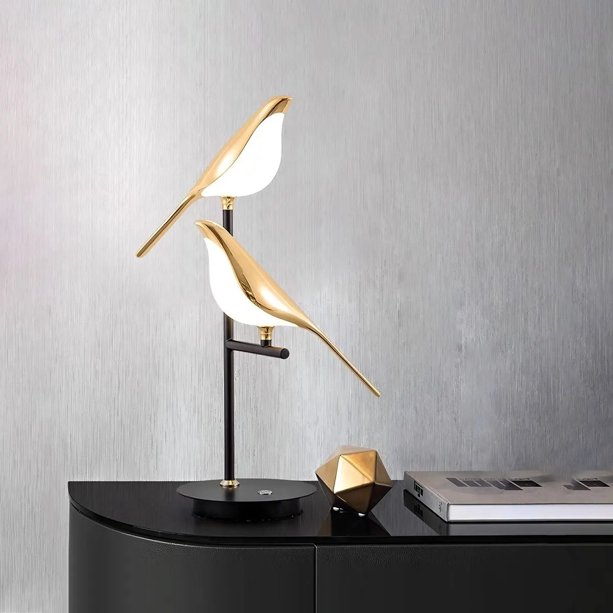 Modern Gold Birds LED Chandelier | Desfino