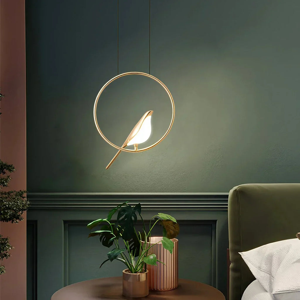 Modern Gold Birds LED Chandelier | Desfino