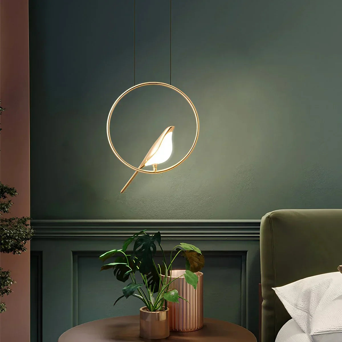 Modern Gold Birds LED Chandelier | Desfino