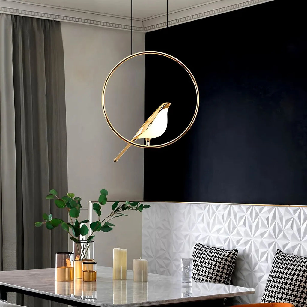 Modern Gold Birds LED Chandelier | Desfino