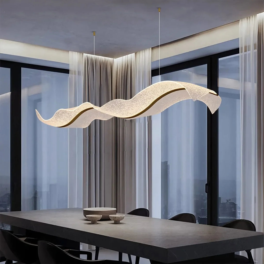 Modern LED Wave Acrylic Chandelier | Desfino