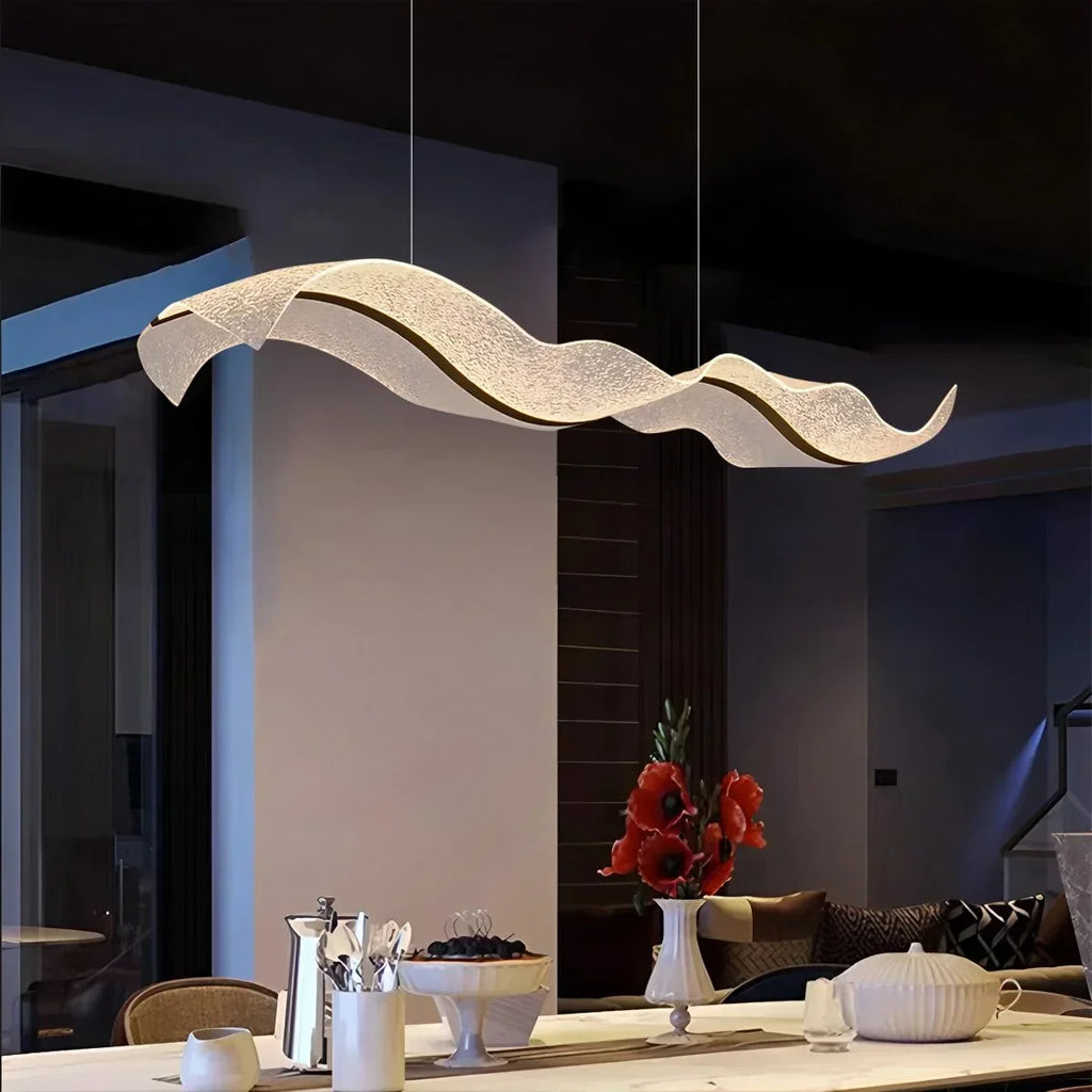 Modern LED Wave Acrylic Chandelier | Desfino