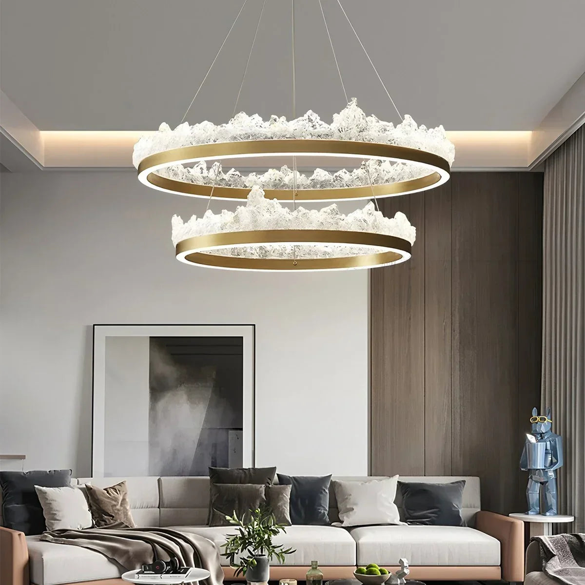 Modern Light Luxury Iceberg Chandelier | Desfino