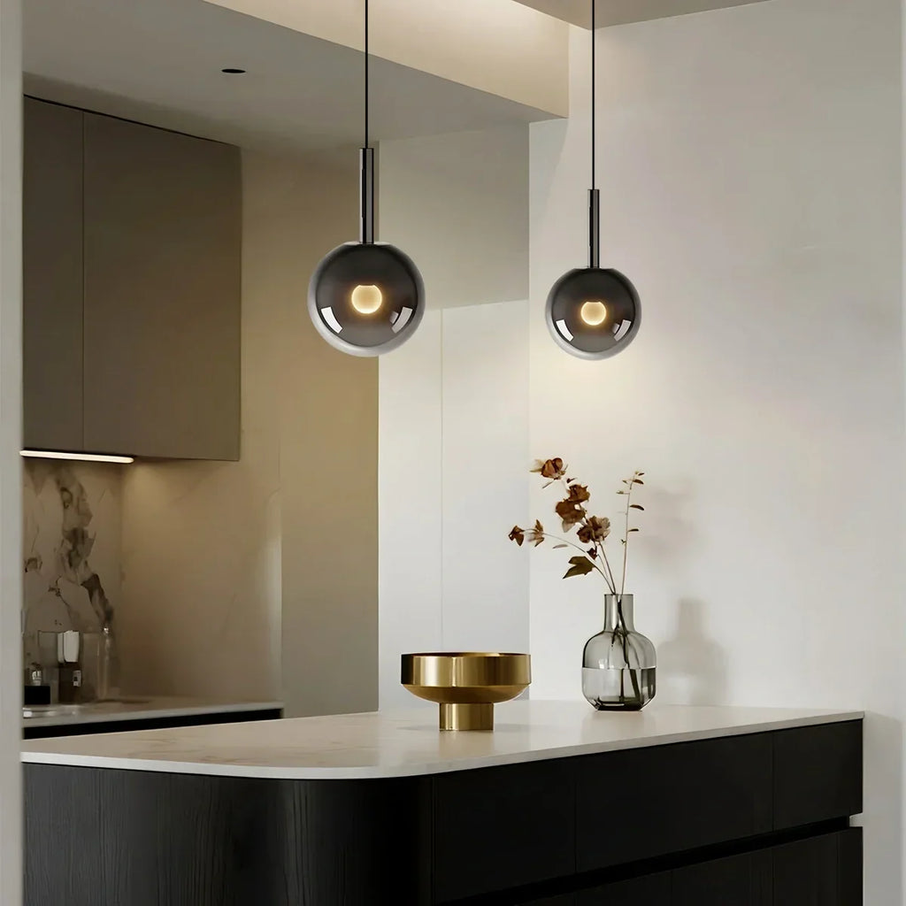 Adjustable Bedside Glass Pendant Light | Desfino