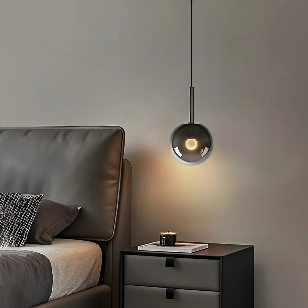 Adjustable Bedside Glass Pendant Light | Desfino