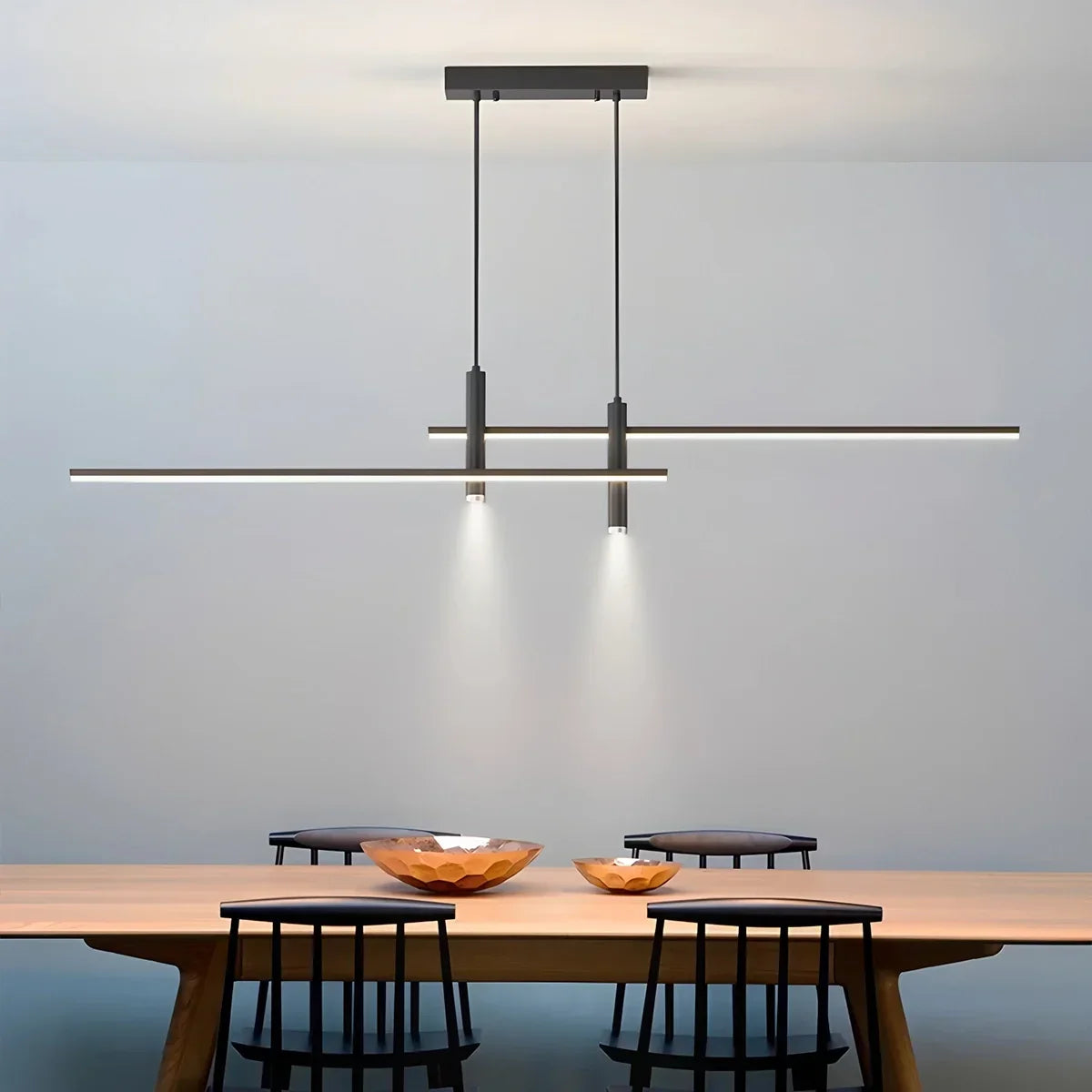 Modern Minimalist Linear LED Pendant Light | Desfino