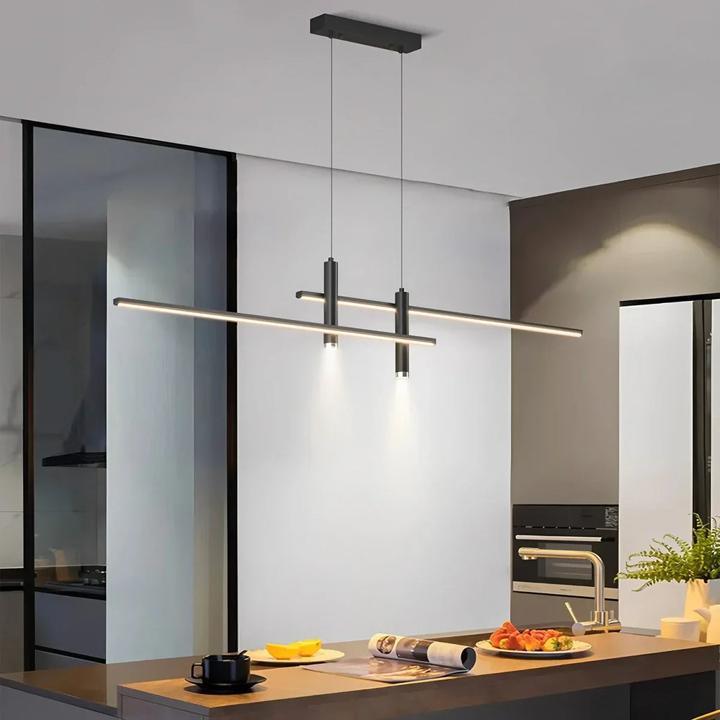 Modern Minimalist Linear LED Pendant Light | Desfino