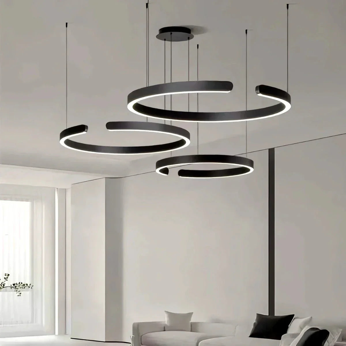 Moderner LED-Ring-Kronleuchter für das Wohnzimmer | Desfino