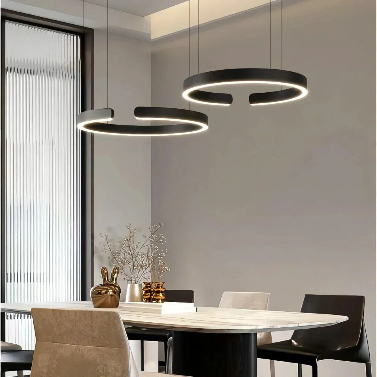 Moderner LED-Ring-Kronleuchter für das Wohnzimmer | Desfino