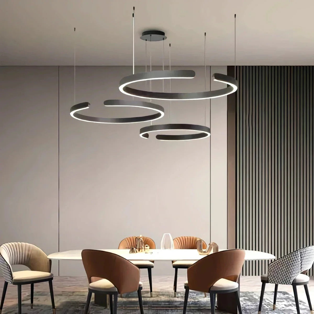 Moderner LED-Ring-Kronleuchter für das Wohnzimmer | Desfino