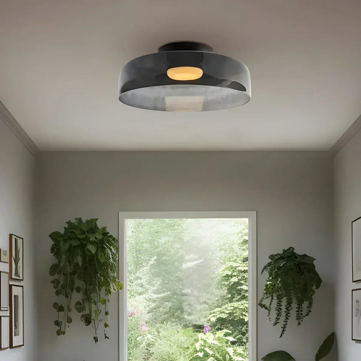 Colored Glass Ceiling Light for Bedroom | Desfino