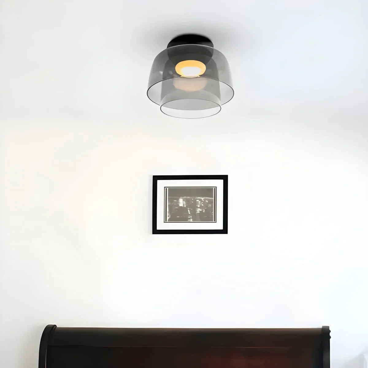 Colored Glass Ceiling Light for Bedroom | Desfino